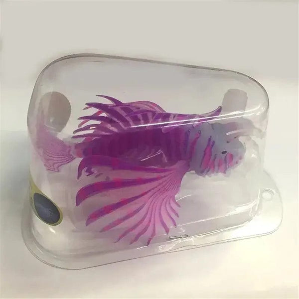 Planet Gates purple Luminous Lionfish Fish Tank Landscape Small Aquarium Artificial Silicone Fake Fish Floating Glow In Dark Ornament Home Decor