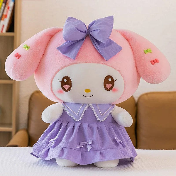 Planet Gates purple melodyA / 30cm 30cm/40cm Cute Melody Doll Kuromi Plush Toy Sanrio Girl Sleeping Bed Cartoon Pillow Gift for Best Friend