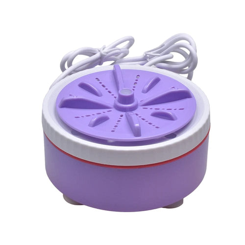 Planet Gates PURPLE Mini Washing Machine Portable USB Rotating Turbo Fruit Ultrasonic Dishwasher For Clothes Home Kitchen Travel Remote Control