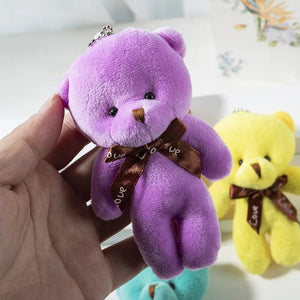 Planet Gates purple New Color Teddy Bear Dolls 12cm Soft Stuffed Animals Bear Plush Toy Pendent Cute Cute Girl Keychain Wedding Children Party Gifts