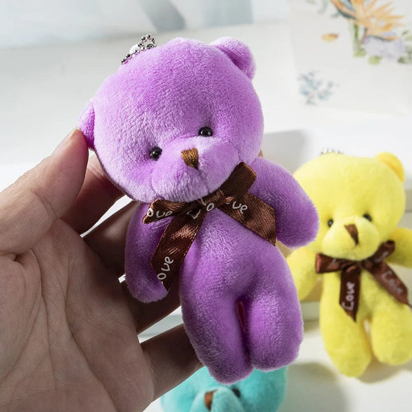 Planet Gates purple New Color Teddy Bear Dolls 12cm Soft Stuffed Animals Bear Plush Toy Pendent Cute Cute Girl Keychain Wedding Children Party Gifts