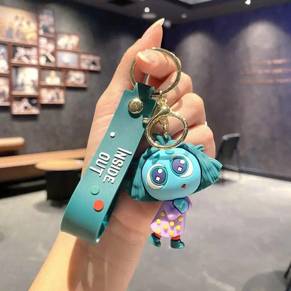 Planet Gates PURPLE New Inside Out 2 Keychain Figure Toy Joy Sadness Anger Disgust Fear Doll Anime Bag Keyring Toy Christmas Gifts