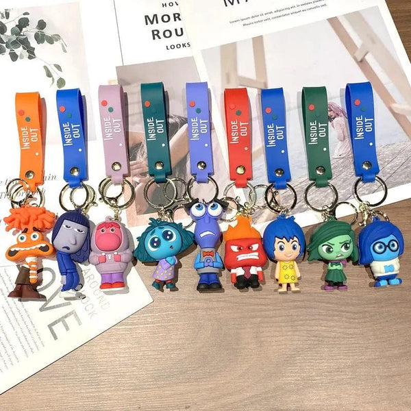 Planet Gates PURPLE New Inside Out 2 Keychain Figure Toy Joy Sadness Anger Disgust Fear Doll Anime Bag Keyring Toy Christmas Gifts