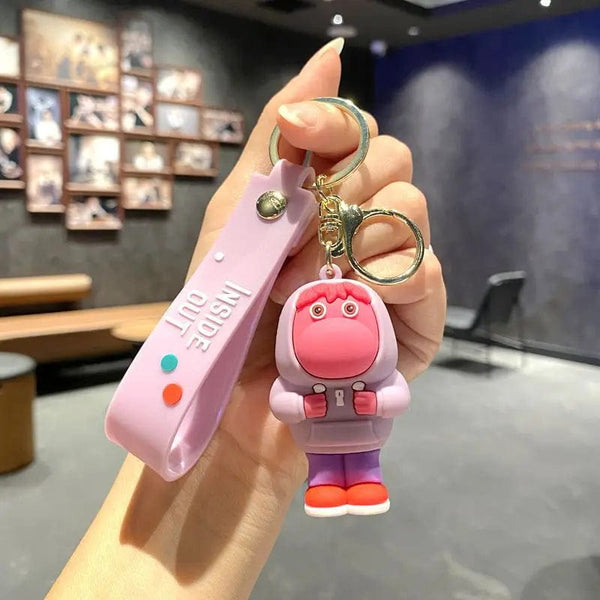 Planet Gates PURPLE New Inside Out 2 Keychain Figure Toy Joy Sadness Anger Disgust Fear Doll Anime Bag Keyring Toy Christmas Gifts
