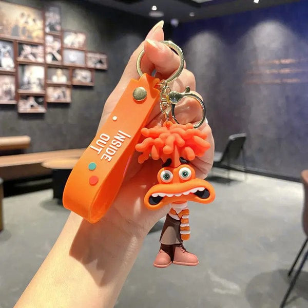 Planet Gates PURPLE New Inside Out 2 Keychain Figure Toy Joy Sadness Anger Disgust Fear Doll Anime Bag Keyring Toy Christmas Gifts