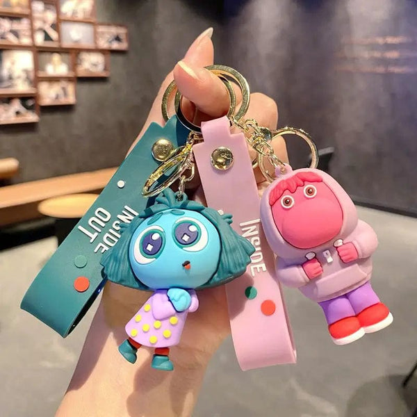Planet Gates PURPLE New Inside Out 2 Keychain Figure Toy Joy Sadness Anger Disgust Fear Doll Anime Bag Keyring Toy Christmas Gifts