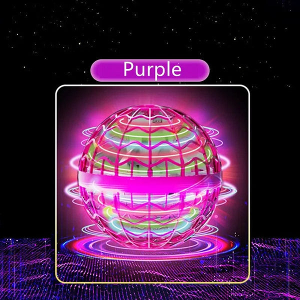 Planet Gates Purple Original Product Fly Ball Hover Ball LED Light Rotating Fly Ball Toy Flying Drone Ball 2023 Indoor and Outdoor Children's Gift