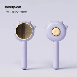 Planet Gates Purple Pet Comb One-Key Hair Removal Cleaning Brush Magic Massage Grooming Needle Scratcher For Cat Dog Cleaning Care Supplies