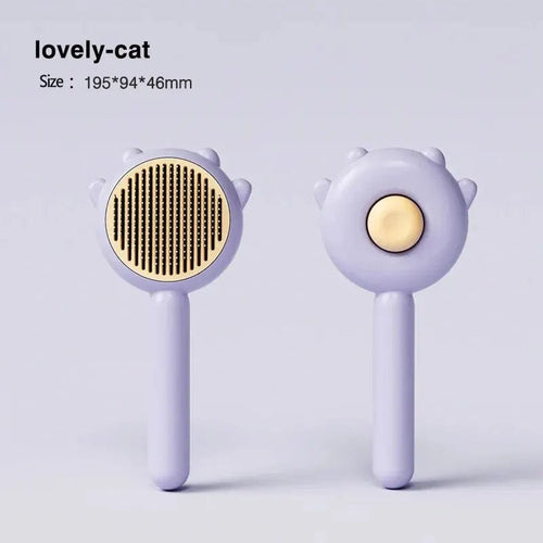 Planet Gates Purple Pet Comb One-Key Hair Removal Cleaning Brush Magic Massage Grooming Needle Scratcher For Cat Dog Cleaning Care Supplies