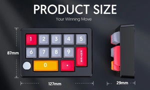 Planet Gates PURPLE / Red Switch / CN 13 Key Macro Programmable Fully Hot Swappable Mechanical Switch 7 Color RGB Light Gaming Mini Keyboard