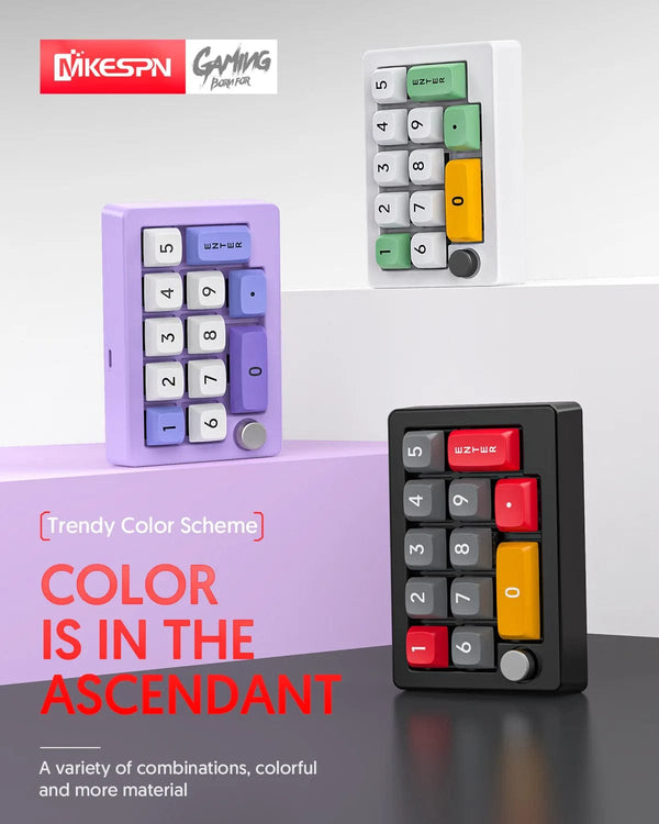 Planet Gates PURPLE / Red Switch / CN 13 Key Macro Programmable Fully Hot Swappable Mechanical Switch 7 Color RGB Light Gaming Mini Keyboard