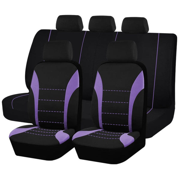 Planet Gates Purple Seat Covers 9pcs Set Car Cushion Auto Accessories Seat Protect Five-Seat Universal Black Gray Blue Red