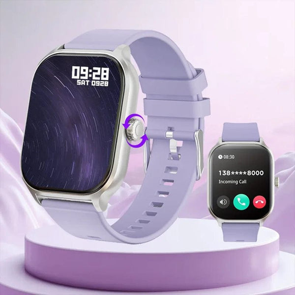 Planet Gates Purple Smart Watch Ftiness Tracker 2.01" Bluetooth Call SmartWatch for Men Women Kids Watch Pedometer IP68 Waterproof 123 Sports Modes