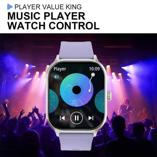 Planet Gates Purple Smart Watch Ftiness Tracker 2.01" Bluetooth Call SmartWatch for Men Women Kids Watch Pedometer IP68 Waterproof 123 Sports Modes