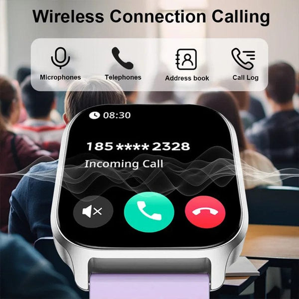 Planet Gates Purple Smart Watch Ftiness Tracker 2.01" Bluetooth Call SmartWatch for Men Women Kids Watch Pedometer IP68 Waterproof 123 Sports Modes