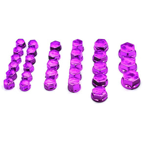 Planet Gates PURPLE Universal 30PCS motorcycle modeling plating nut decorative screw cap For Yamaha FZ1 FAZER FZ6 FZ6R FZ8 XJ6 MT01 MT03 MT-07 MT-09