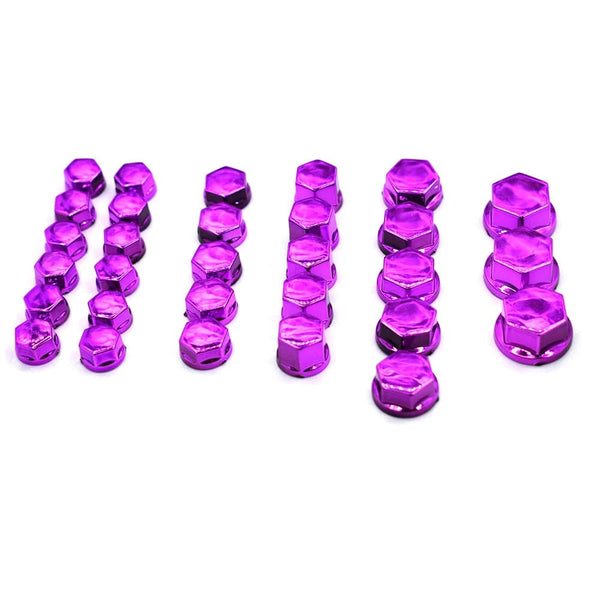 Planet Gates PURPLE Universal 30PCS motorcycle modeling plating nut decorative screw cap For Yamaha FZ1 FAZER FZ6 FZ6R FZ8 XJ6 MT01 MT03 MT-07 MT-09