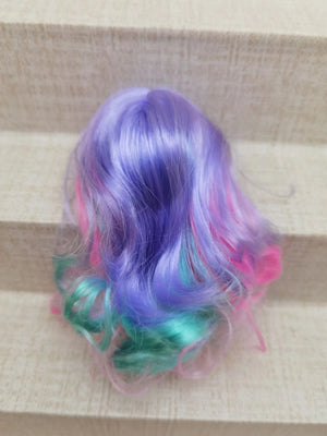Planet Gates PURPLE Wig For Doll Toy Head Princess Doll Head Candy Color DIY Toy Wig Children Birthday Gift Black Purple Pink Green Gold 1/6 1/4 Wig