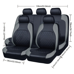 Planet Gates PVC Leather Universal Size Car Seat Cover For 5 Seats Fit For Most Cars