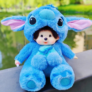Planet Gates Q Disney 20cm Linabell Transform Stitch Rabbit Totoro Kiki Plush Toy Kawaii Stellalou Plushies Stuffed Doll Kids Christmas Gift