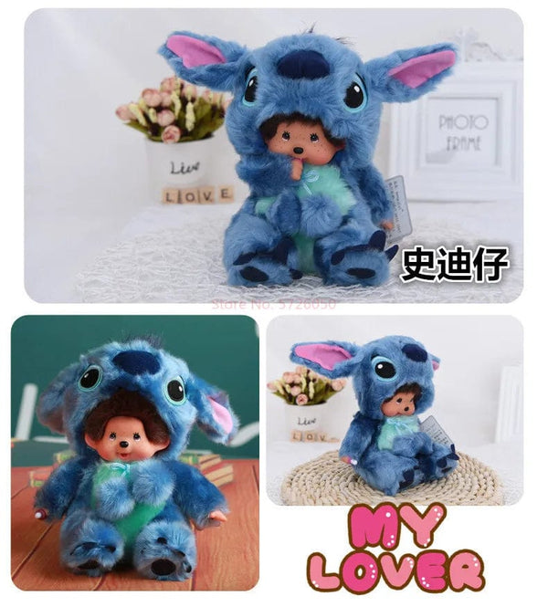 Planet Gates Q Disney 20cm Linabell Transform Stitch Rabbit Totoro Kiki Plush Toy Kawaii Stellalou Plushies Stuffed Doll Kids Christmas Gift