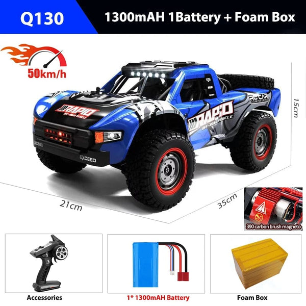Planet Gates Q130 1:14 70KM/H 4WD RC Car With Light Brushless Motor Remote Control Cars High Speed Drift Monster Truck Toys for Adults Kids