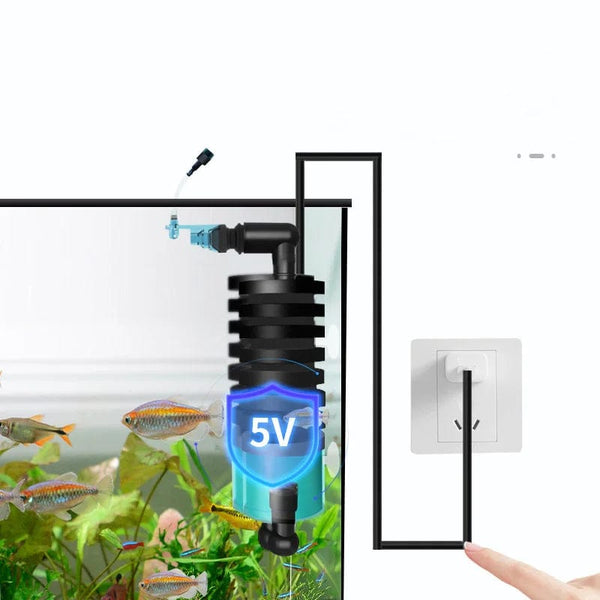 Planet Gates Qanvee Electric Water Sponge USB Purifier Biological Oxygen Fish Tank Filter Foam Aquarium Accessories Filtro Equipment Goods