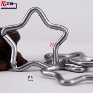 Planet Gates qiang se 1 Pcs Five-pointed Star Shaped Aluminum Carabiner Key Chain Clip Outdoor Camping Keyring Hook Water Bottle Hanging Buckle
