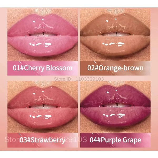 Planet Gates QIBEST Crystal Lip Balm Moisturizing Lip Gloss Oil Jelly Lipgloss Long Lasting Liquid Lipstick Hydrating Tinted Lip Serum Makeup