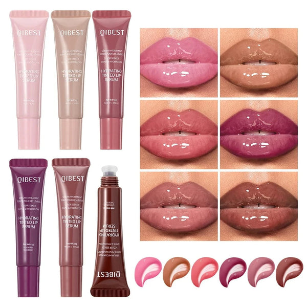 Planet Gates QIBEST Watery Crystal Clear Jelly Lip Oil Lip Balm Moisturizing Smoothing Lip Lines Jelly Pout Lip Gloss Glass Tinted Lip Glaze