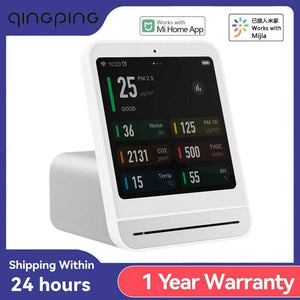 Planet Gates Qingping Air Detector 2 Smart Home Touch Screen Control Temperature Humidity Sensor CO2 PM2.5 Quality Monitor Work With Mijia Ap