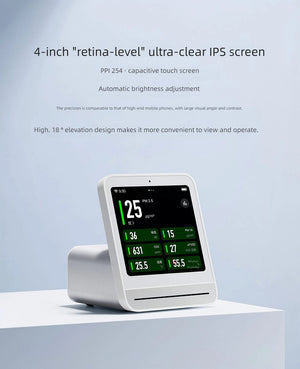 Planet Gates Qingping Air Detector 2 Smart Home Touch Screen Control Temperature Humidity Sensor CO2 PM2.5 Quality Monitor Work With Mijia Ap