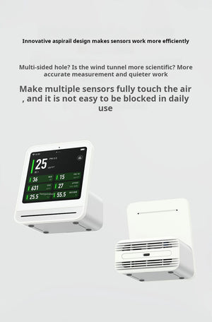 Planet Gates Qingping Air Detector 2 Smart Home Touch Screen Control Temperature Humidity Sensor CO2 PM2.5 Quality Monitor Work With Mijia Ap