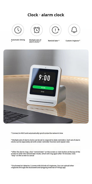 Planet Gates Qingping Air Detector 2 Smart Home Touch Screen Control Temperature Humidity Sensor CO2 PM2.5 Quality Monitor Work With Mijia Ap