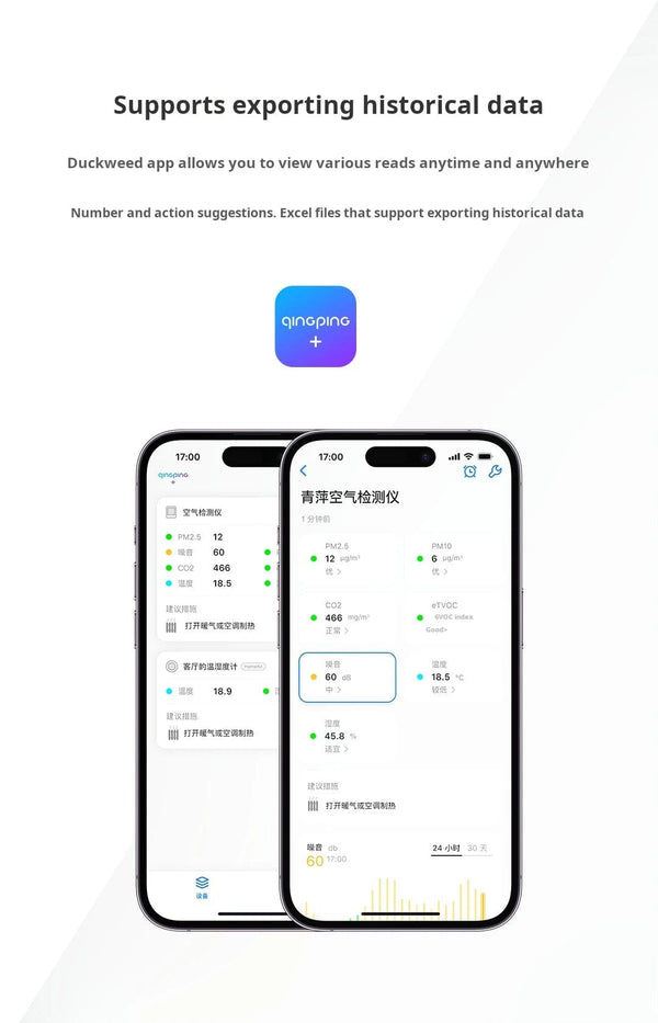 Planet Gates Qingping Air Detector 2 Smart Home Touch Screen Control Temperature Humidity Sensor CO2 PM2.5 Quality Monitor Work With Mijia Ap