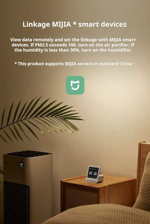 Planet Gates Qingping Air Detector 2 Smart Home Touch Screen Control Temperature Humidity Sensor CO2 PM2.5 Quality Monitor Work With Mijia Ap