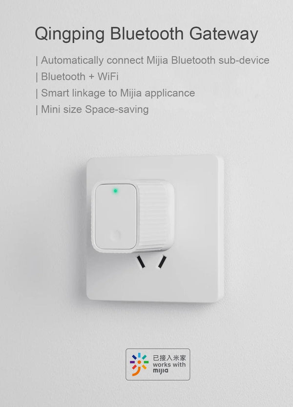 Planet Gates Qingping Bluetooth Gateway Hub Compatible WIFI Remote View Data Sub-Device Smart  Linkage Home Device Work With Mi home APP
