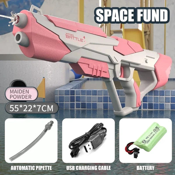 Planet Gates QR006 pink New Water Gun Electric Full Continuous Firing Toy Summer Beach Pool Water Toy Gun Fully Automatic Water Absorption Toys for Kids