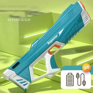 Planet Gates QR2303 blue New Water Gun Electric Full Continuous Firing Toy Summer Beach Pool Water Toy Gun Fully Automatic Water Absorption Toys for Kids