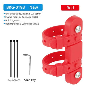 Planet Gates QS-Red Bicycle Water Bottle Stand Base Converter Silicone Non-slip Straps Mtb Road Bike Bottle Holder Mount Adapter Cycling Accessories
