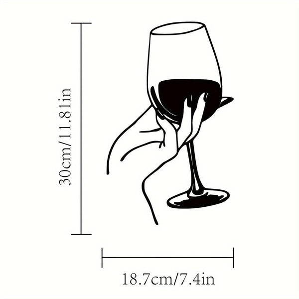 Planet Gates QSYZ215 1pc Wine Lover Lady Hand Metal Wall Decor, Metal Wall Art, Metal Wall Hanging, Unique Home, Home Decor, Scene Decor, Theme Party Decor, Wall Decor