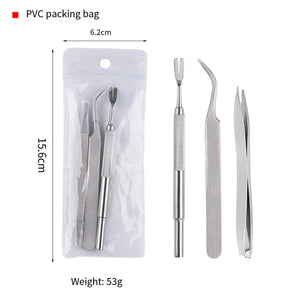 Planet Gates Quality Stainless Steel Pet Flea Remover Tool Scratching Hook Tweezers Clips Set Cat Dog Tick Removal Tool Pet Grooming Supplies