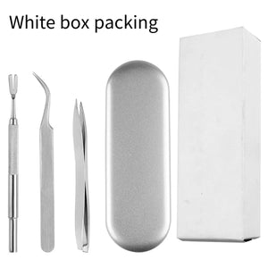 Planet Gates Quality Stainless Steel Pet Flea Remover Tool Scratching Hook Tweezers Clips Set Cat Dog Tick Removal Tool Pet Grooming Supplies