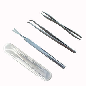 Planet Gates Quality Stainless Steel Pet Flea Remover Tool Scratching Hook Tweezers Clips Set Cat Dog Tick Removal Tool Pet Grooming Supplies