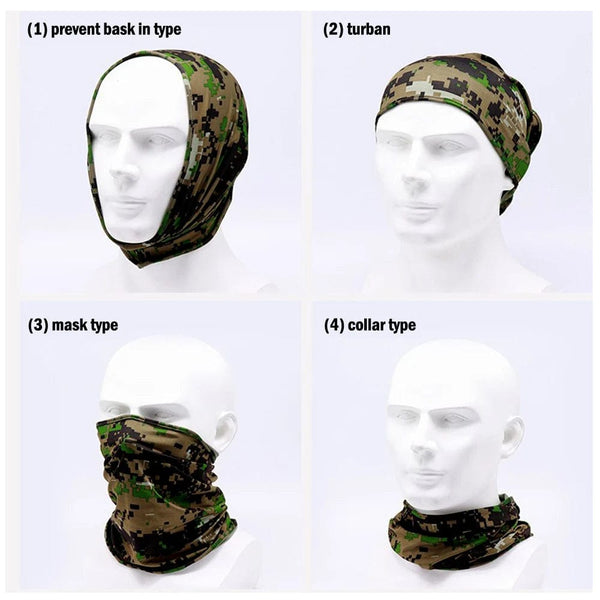 Planet Gates QXMZ260-26 Outdoor Sport Bandana Military Tube Scarf Fishing Cycling Tactical Hiking Face Cover Neck Gaiter Half Mask Headband Men Women