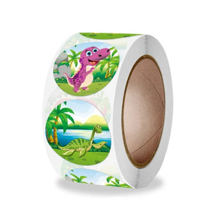 Planet Gates QY1189-300pcs 100-500pcs Round Cartoon Toys Animal stickers for kids Teacher Reward Encourage Sticker Office Stationery for children 1inch