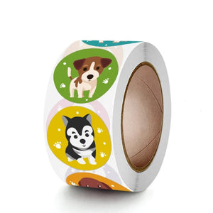 Planet Gates QY1190-300pcs 100-500pcs Round Cartoon Toys Animal stickers for kids Teacher Reward Encourage Sticker Office Stationery for children 1inch