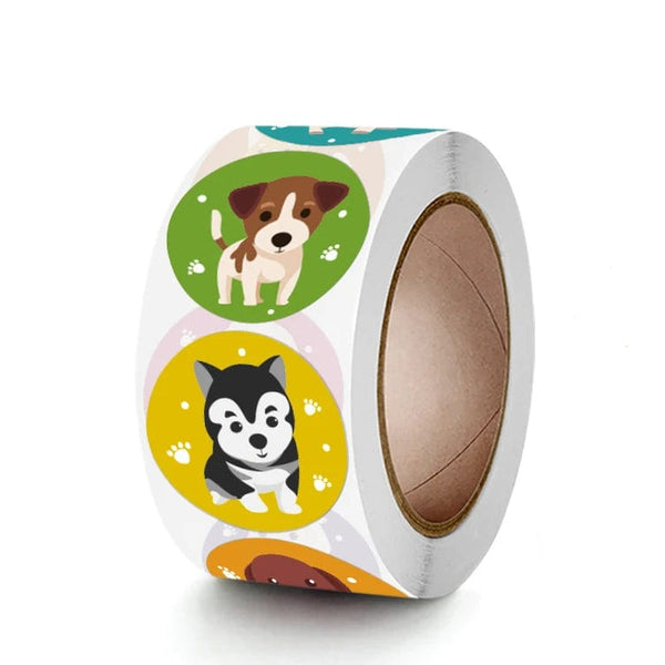 Planet Gates QY1190-300pcs 100-500pcs Round Cartoon Toys Animal stickers for kids Teacher Reward Encourage Sticker Office Stationery for children 1inch