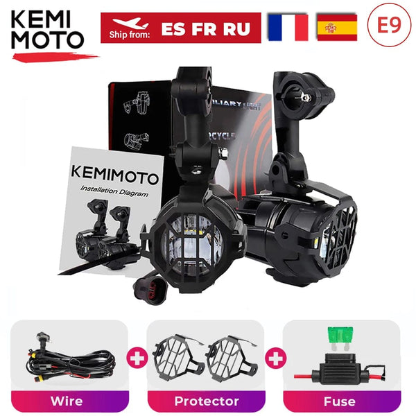 Planet Gates R1200GS 40W Motorcycle LED Fog Lights Auxiliary Assembliy For BMW R1200GS F850GS F750GS F 850GS 750GS 1250GS GS LC Adventure