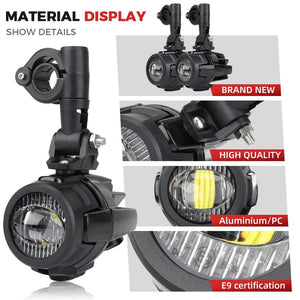 Planet Gates R1200GS 40W Motorcycle LED Fog Lights Auxiliary Assembliy For BMW R1200GS F850GS F750GS F 850GS 750GS 1250GS GS LC Adventure